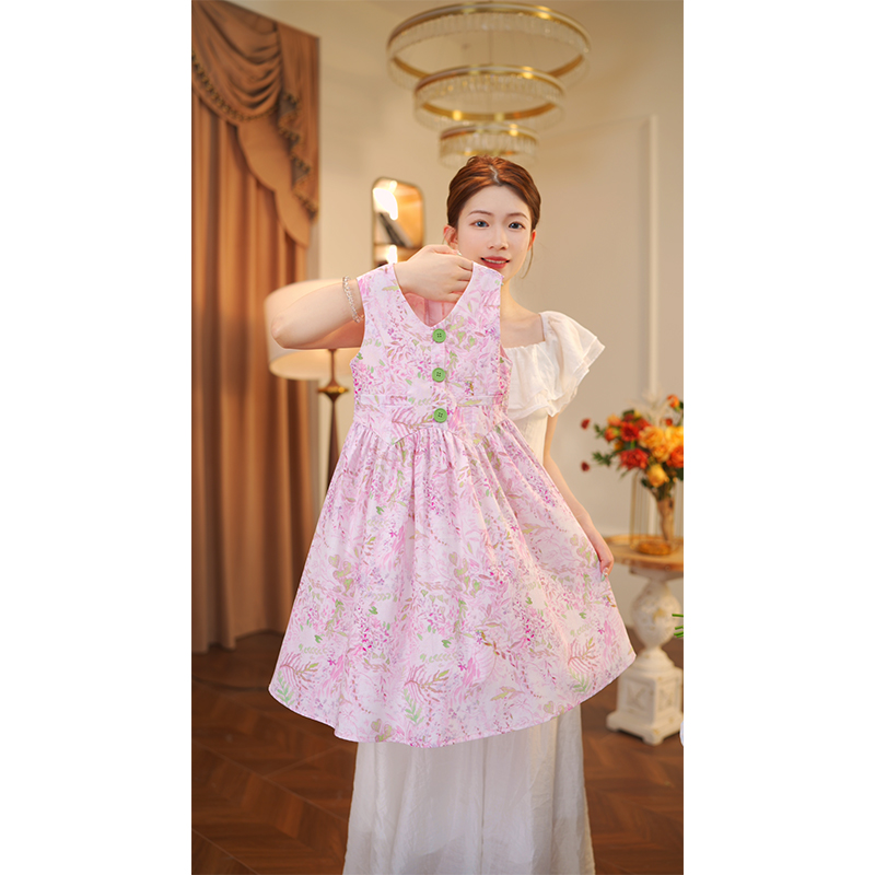 女童2025夏季连衣裙夏装中大童儿童夏款洋气背心裙子10583