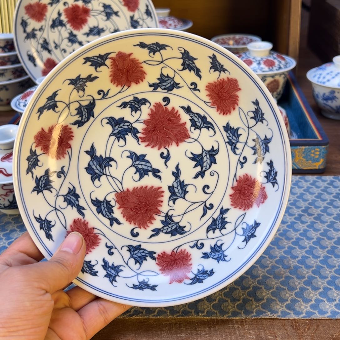 摆件ღ****࿐新年快乐景德镇茶器百宝箱