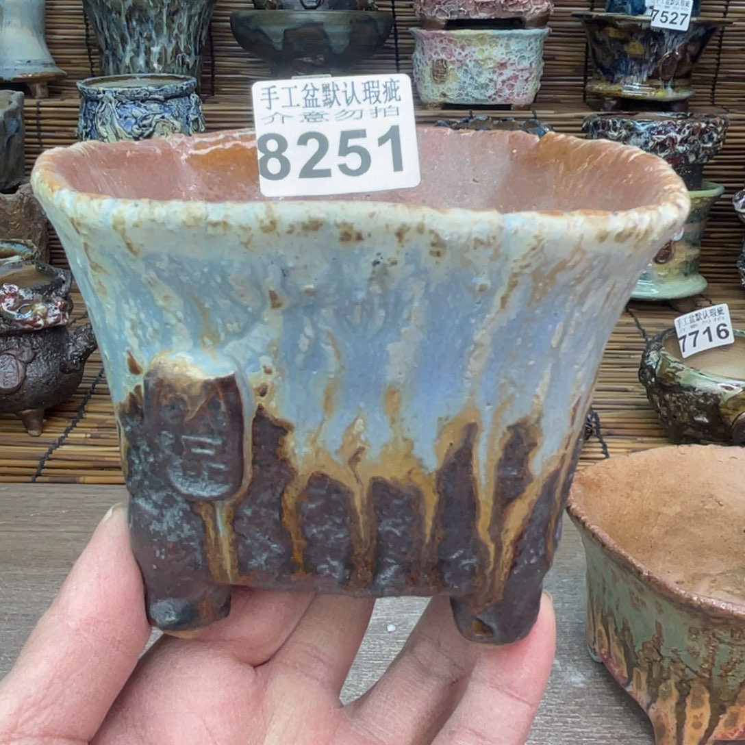 手工花盆默认瑕疵完美者勿拍