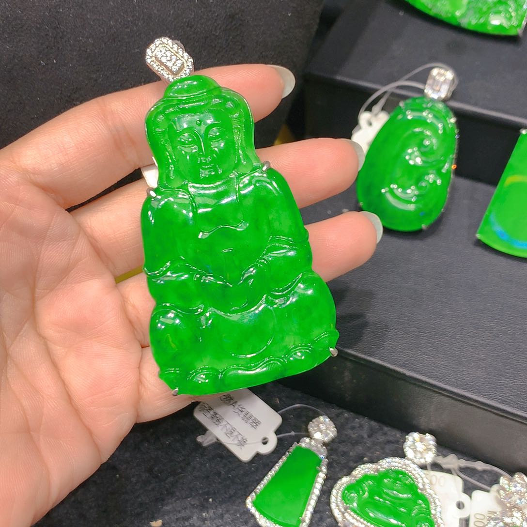 颈饰银S925镶嵌翡翠00003