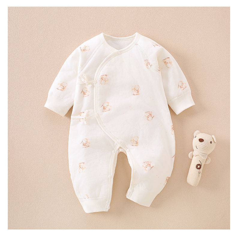 【40克薄棉组合001-200】夹棉保暖连体衣婴幼儿棉服