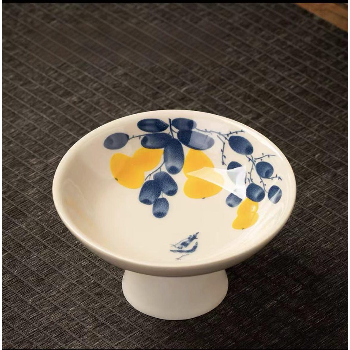 克克茶具HQ草木灰茶点果盘【葡萄】-0190