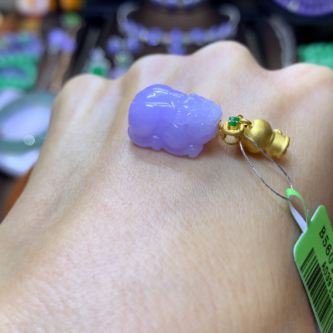 【闪购商品】翡翠颈饰18K金镶嵌翡翠