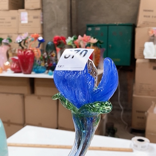 琉璃花瓶高50厘米宽6厘米