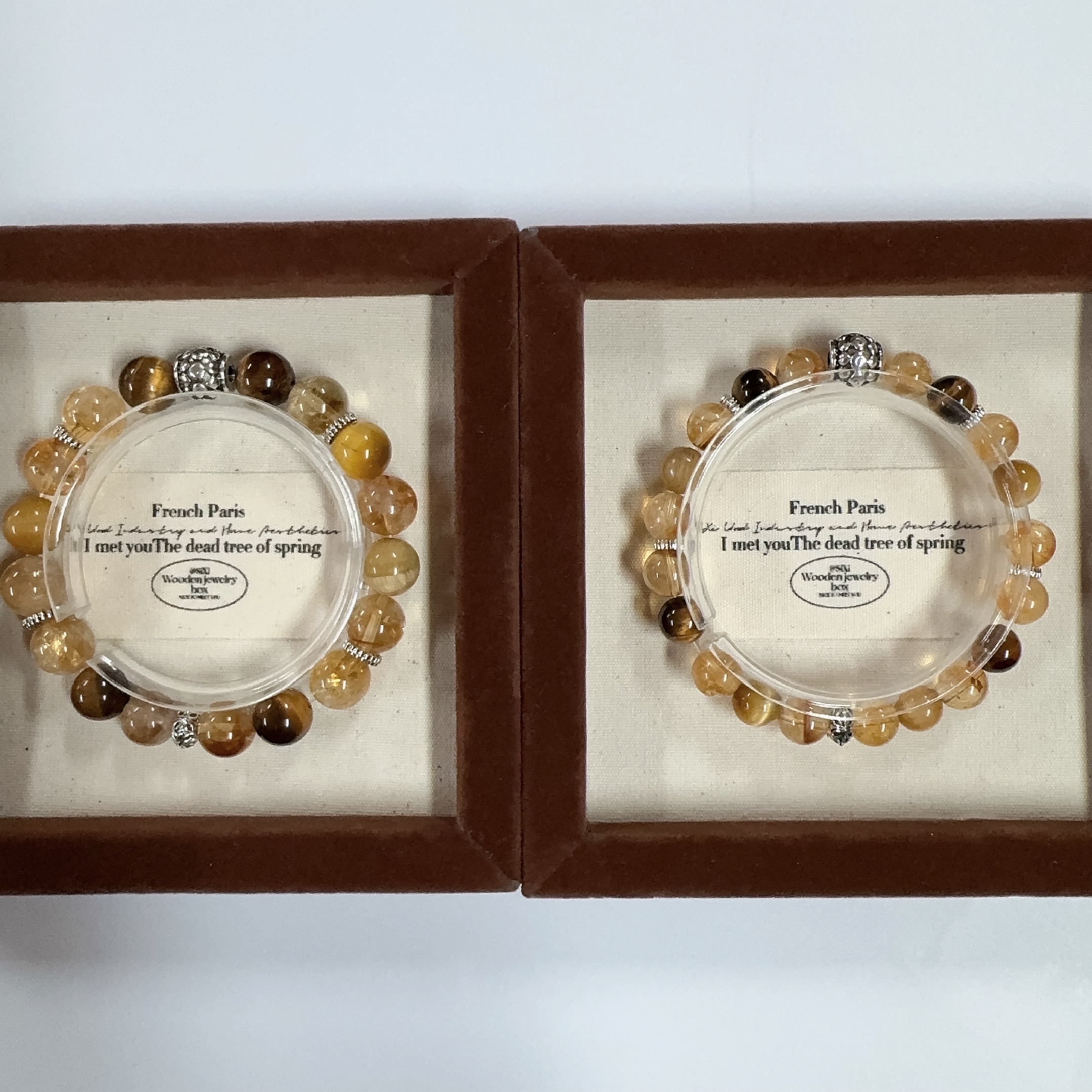 （招财进宝）黄水晶+虎睛石+金虎眼手串多样性发一