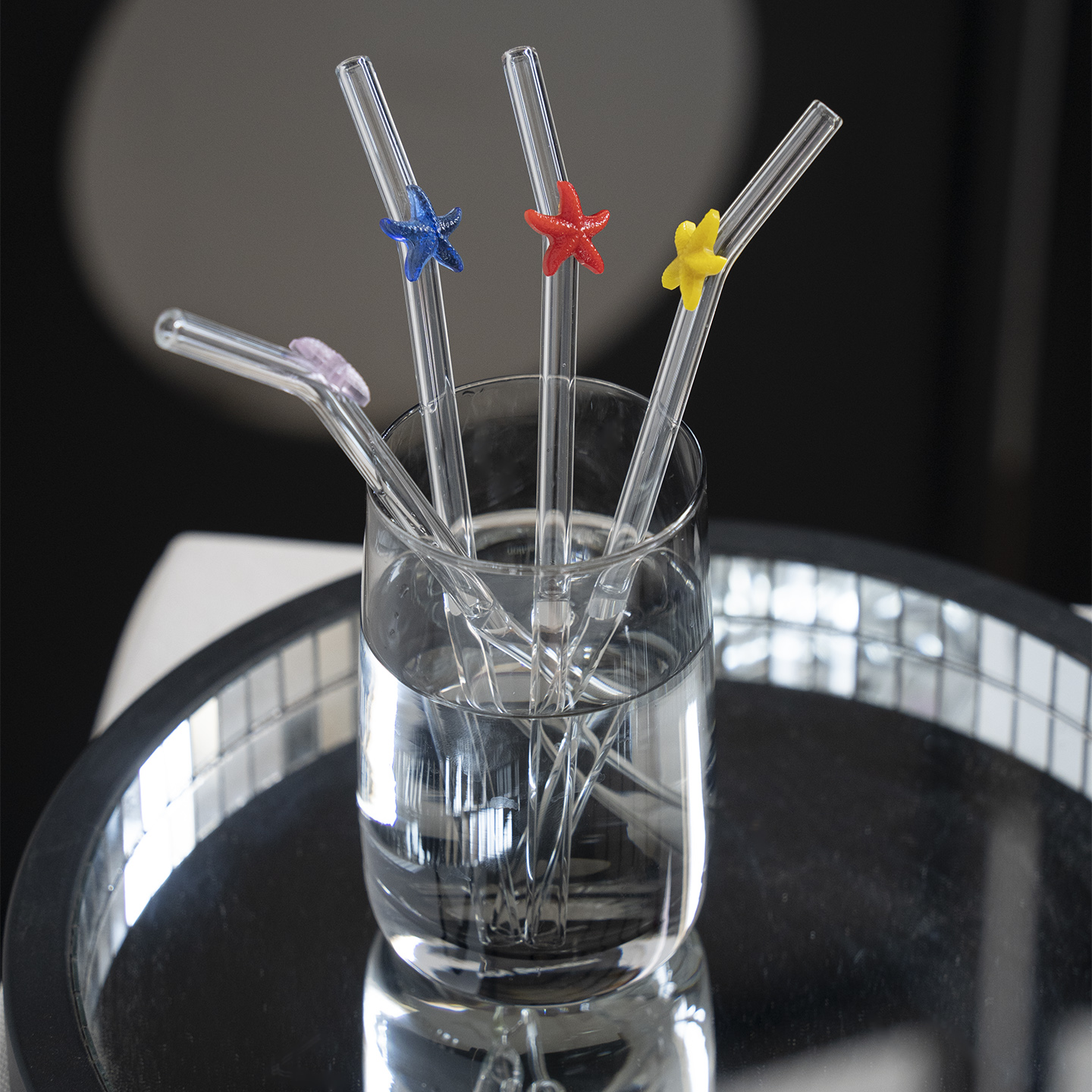 4支装高硼硅玻璃吸管弯头食品级环保耐高低温防口红喝水送吸管刷