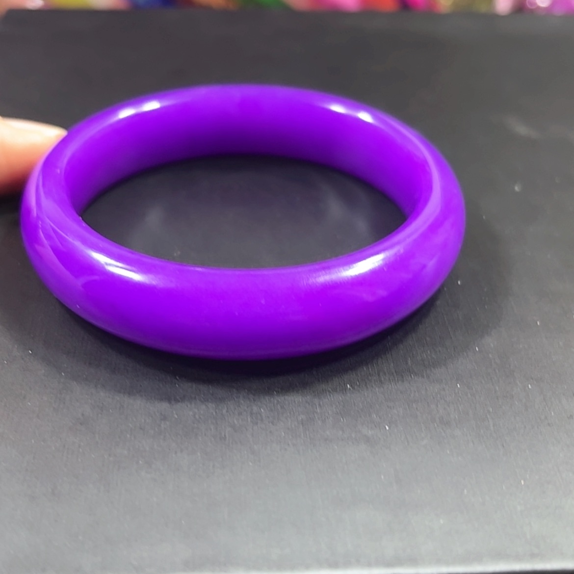 【闪购商品】琉璃配饰舒具石老油凝胶玉华果冻紫拍下备注圈口高货