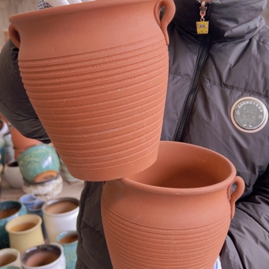 紫砂花盆高21口19————