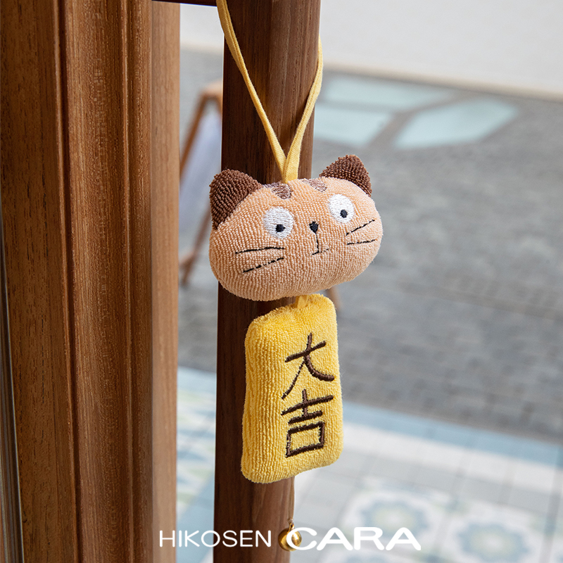 HIKOSEN CARA卡拉猫小拱&虎斑双面猫头挂饰配饰女包双肩包小挂件