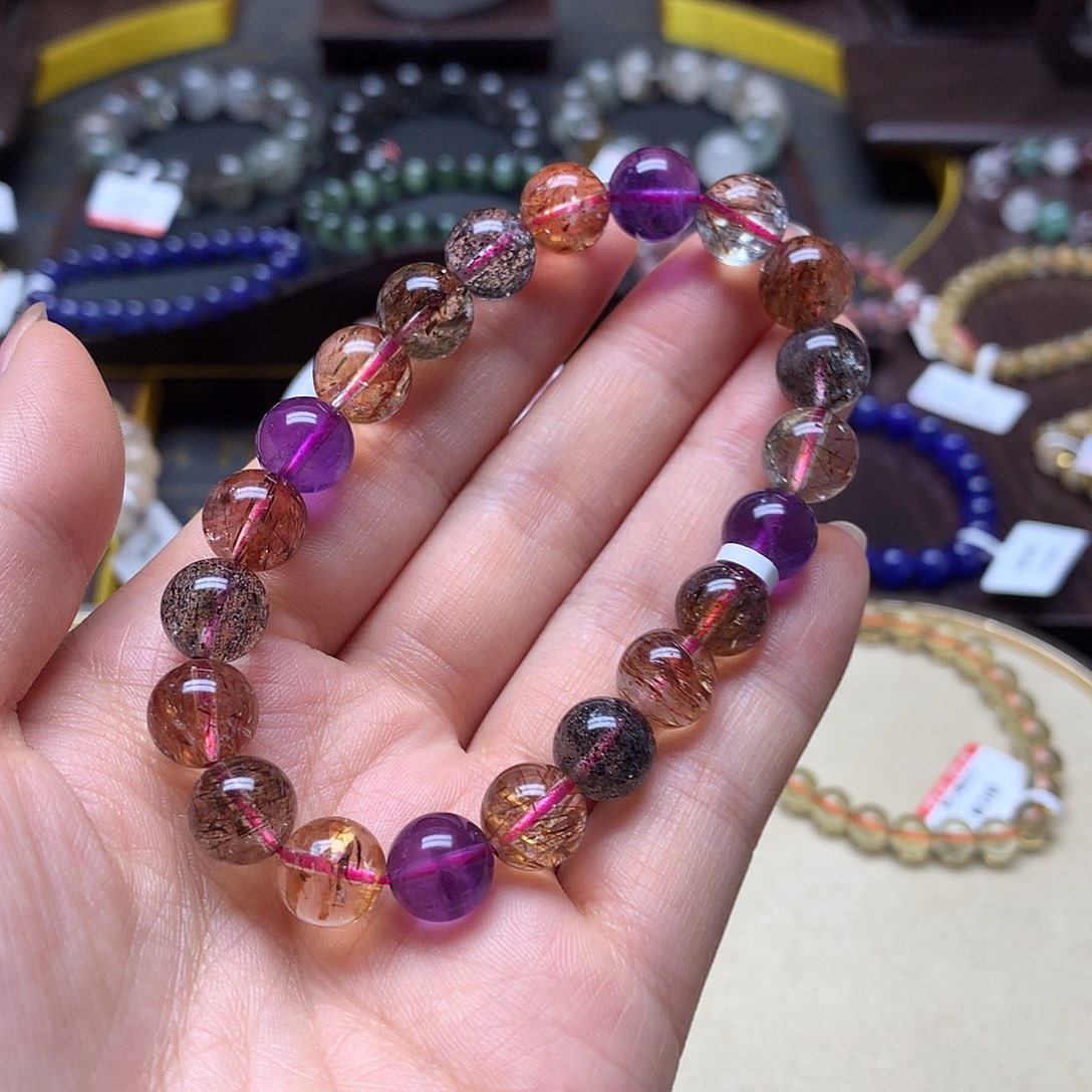 潮***心水晶未镶嵌手链手链