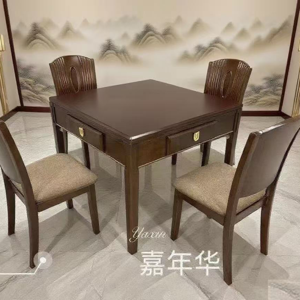 雀乐美低音降噪中式实木麻将机全自动高端餐桌一体电动麻将桌中式