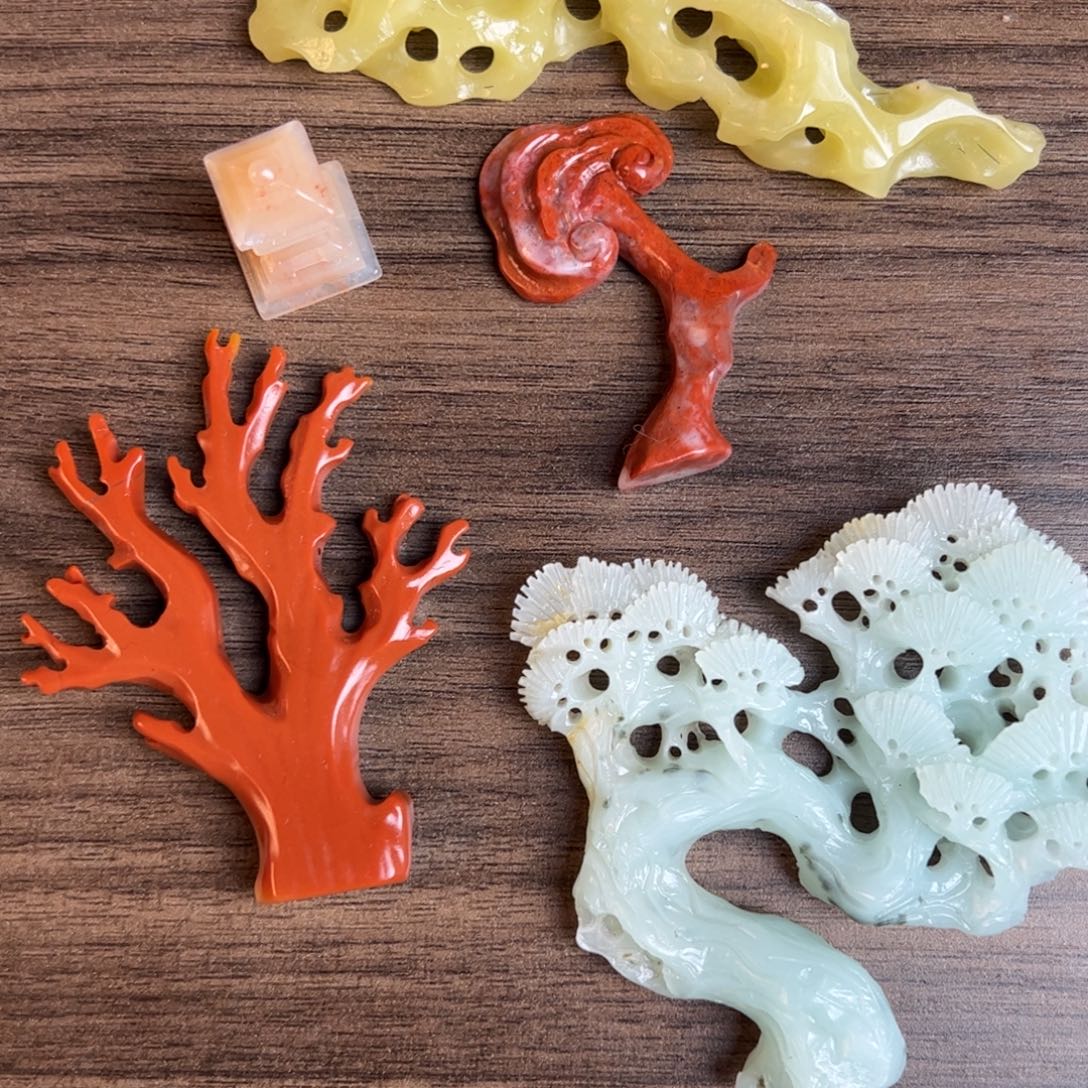 玛***卡青田石清贡打包五件