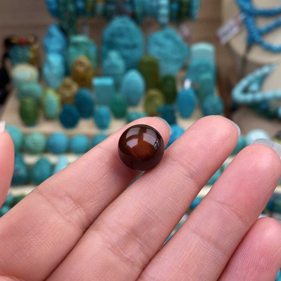 绿松石珠宝奇石未镶嵌12mm