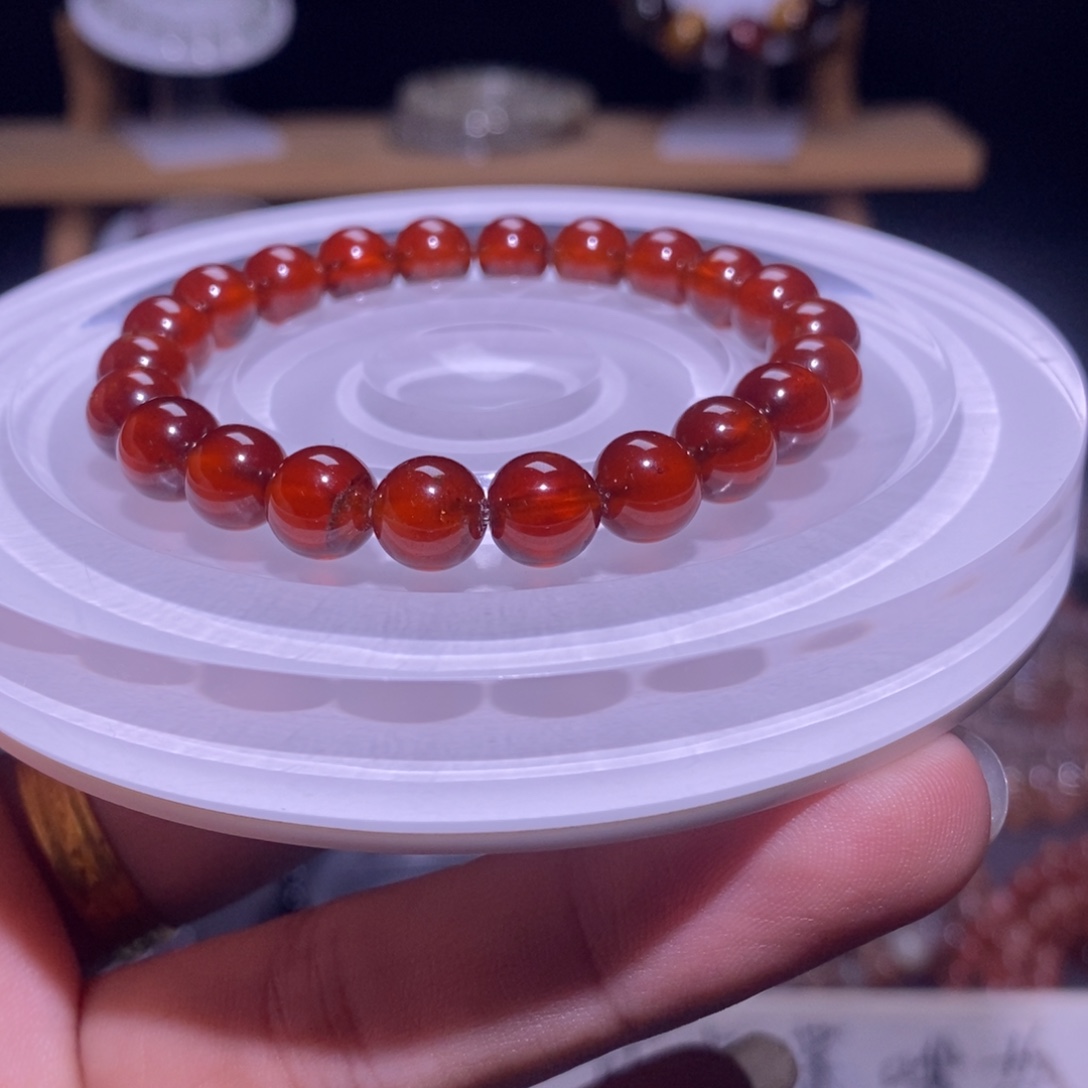 手串水晶未镶嵌20 金沙橙红石榴石 8