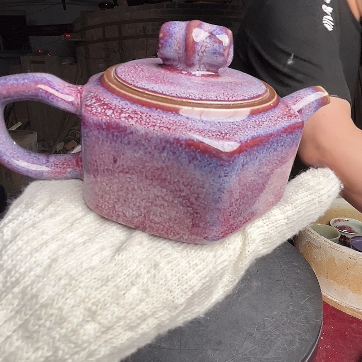 牛家钧窑牛自恒老师钧瓷壶