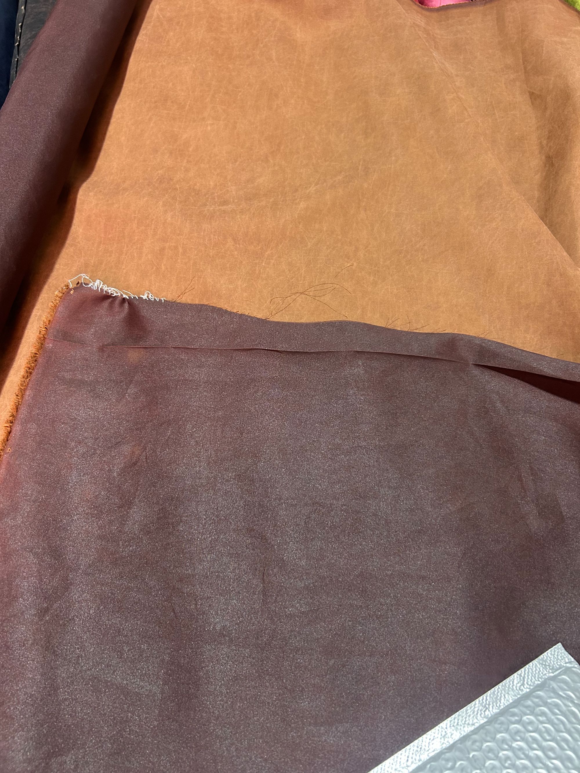 非遗 深紫檀色电力纺1米链接 110宽幅 26姆米