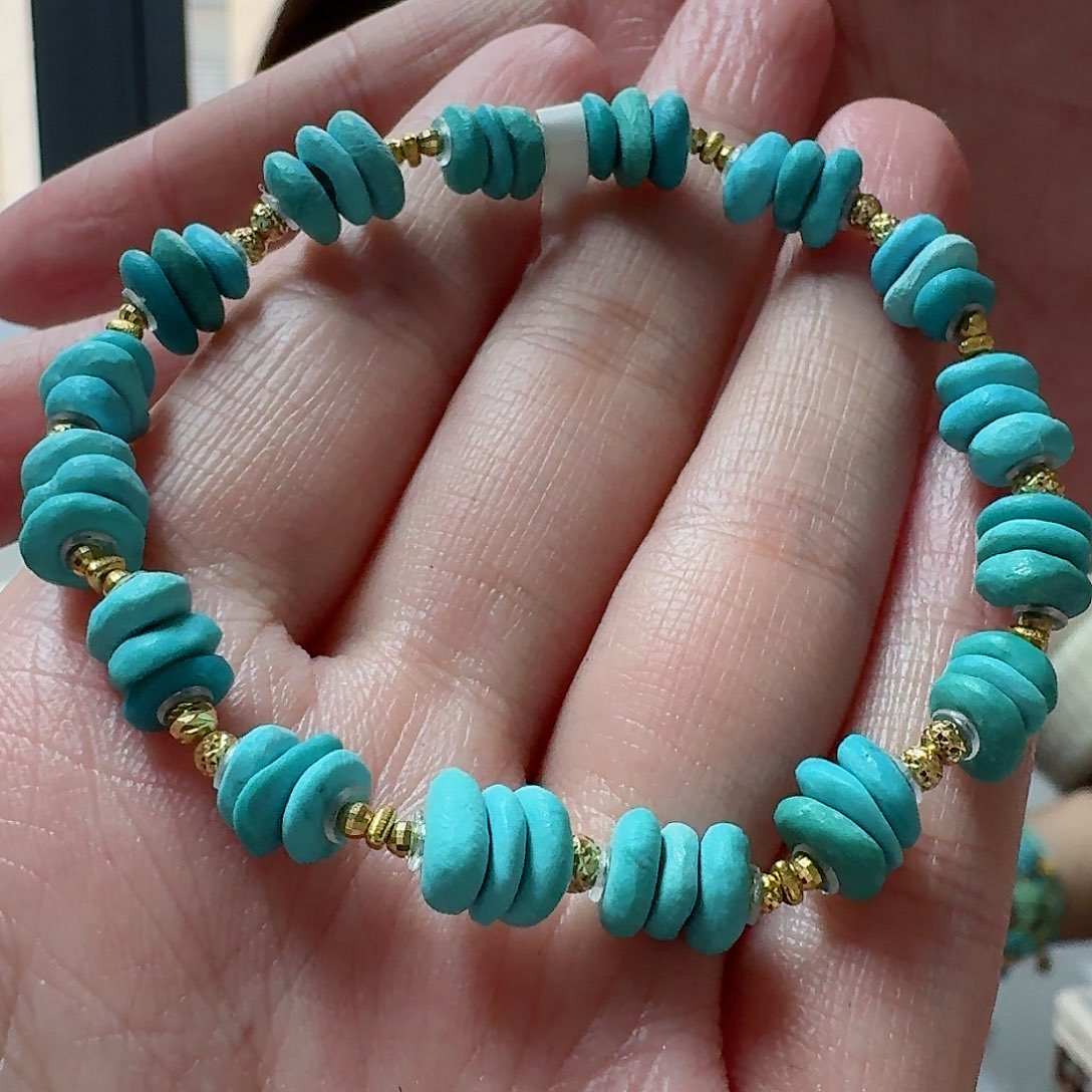 绿松石珠宝奇石18K金镶嵌