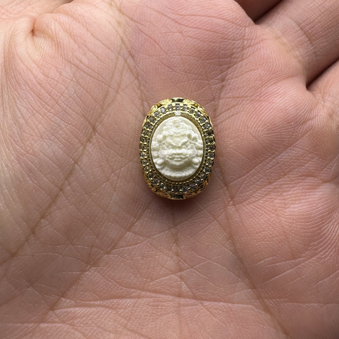 蜜蜡背云白蜡雕刻背云