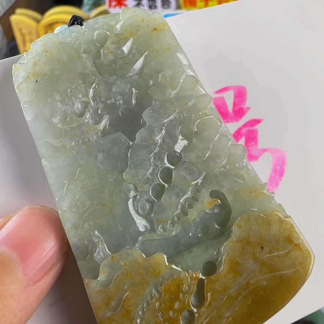 颈饰未镶嵌翡翠老坑木那雪花