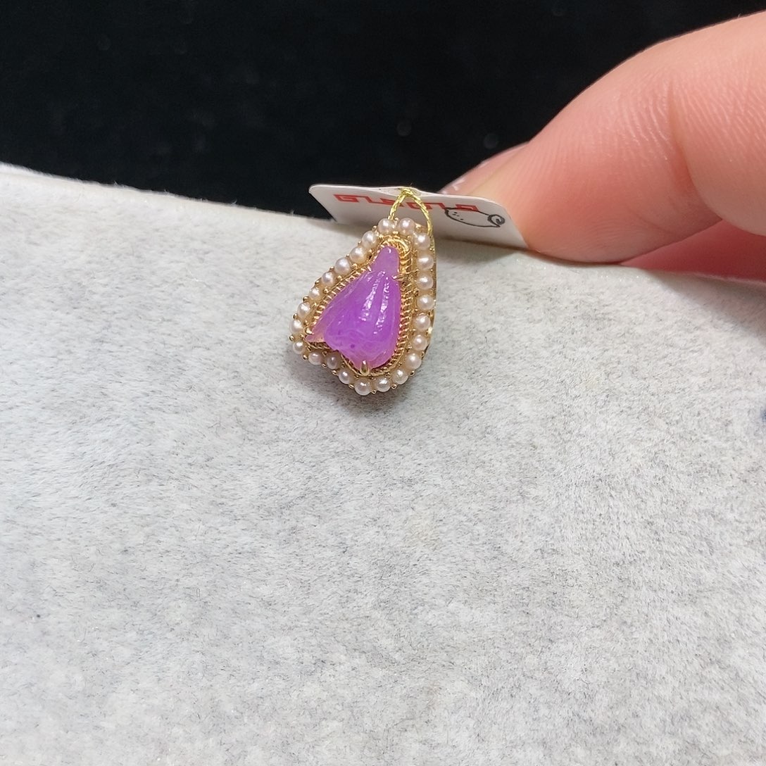 苏纪石（舒俱来）18K金镶嵌吊坠(不含链)