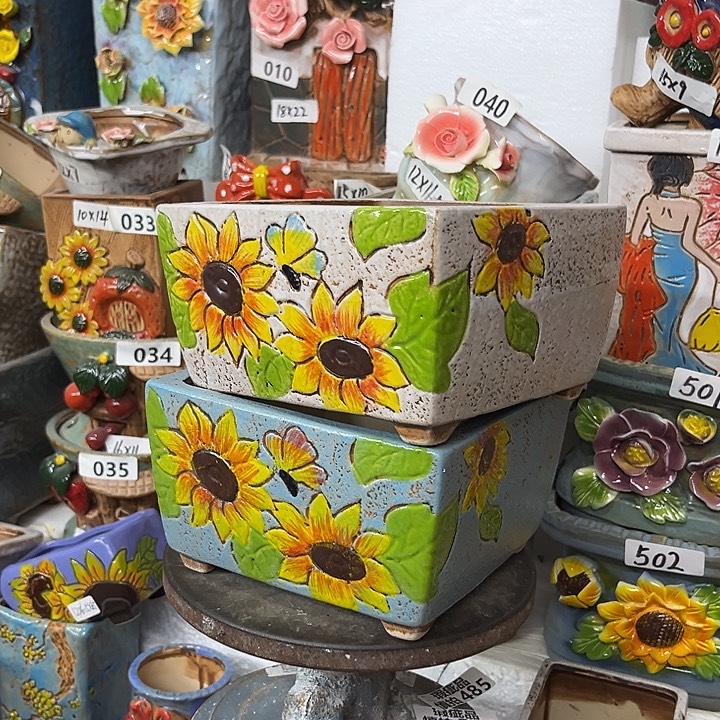 粗陶材质多肉花盆