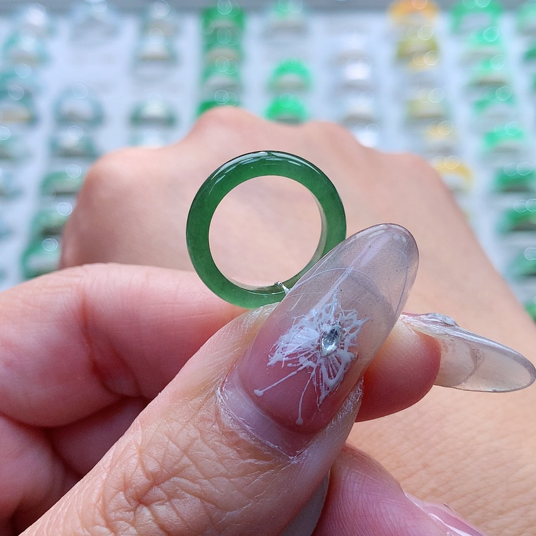 翡翠戒指未镶嵌5-6号