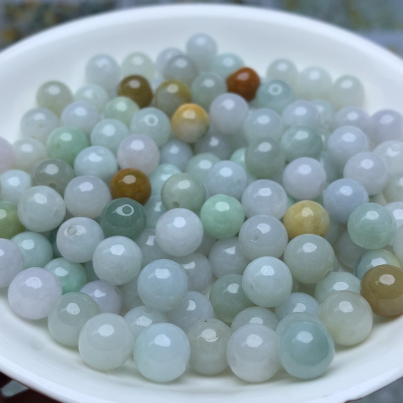 【闪购商品】翡翠手链未镶嵌卡7.8冰三彩25个