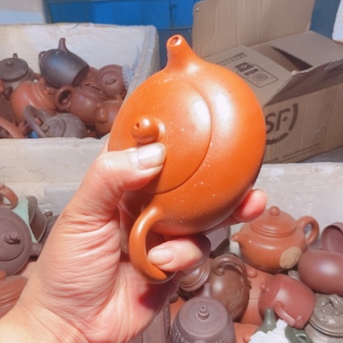 茶杯绿泥宜兴紫砂全手工制作清货