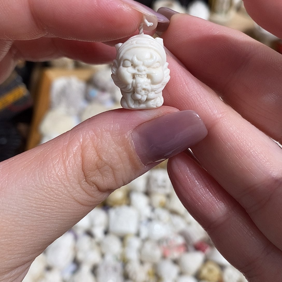 鹿骨把件M25钟馗小萌粒鹿角