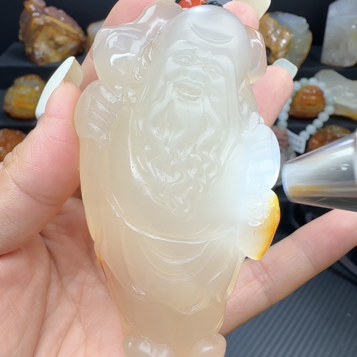 玛瑙/玉髓未镶嵌手把件