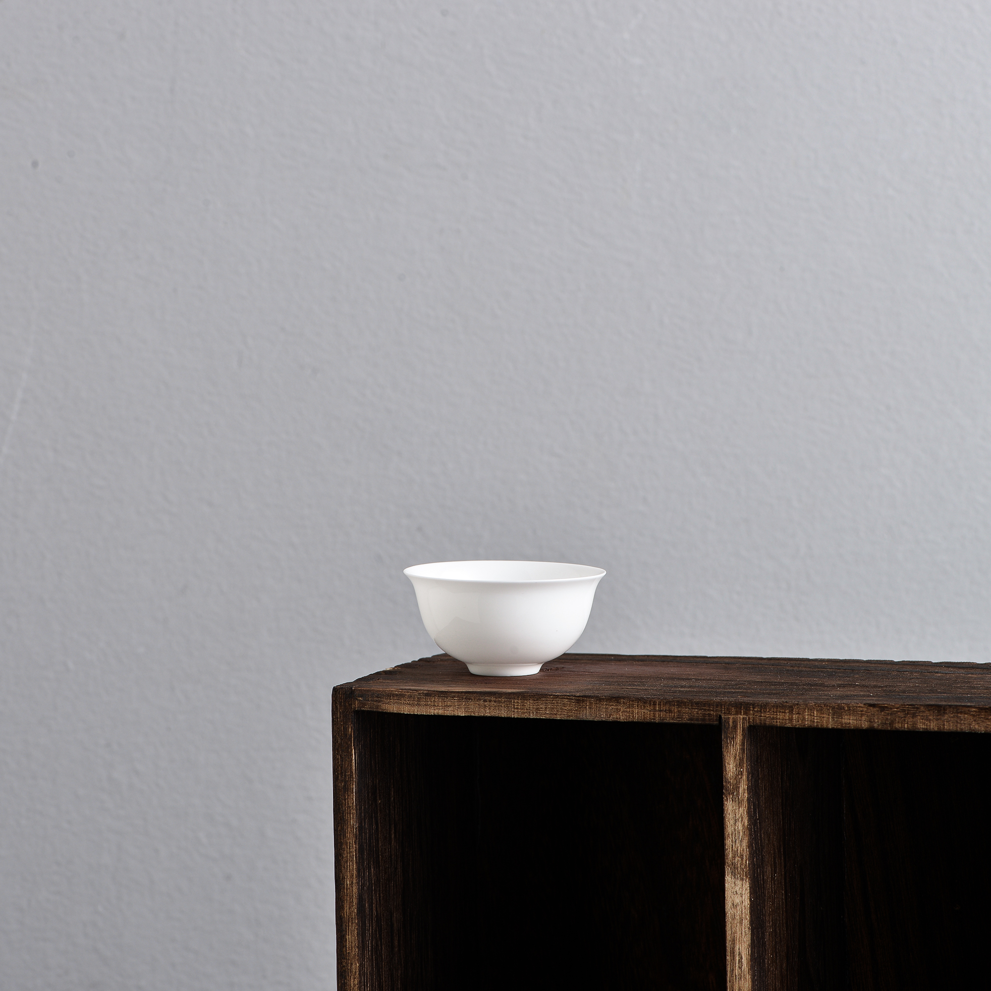 潮州骨瓷小反口杯满容元宝白瓷盖碗茶杯陶瓷泡茶茶具潮汕茶具