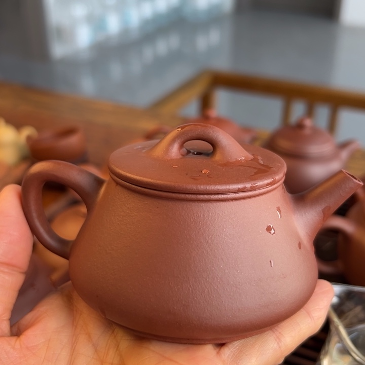 紫砂茶案紫泥瓦瓢150cc