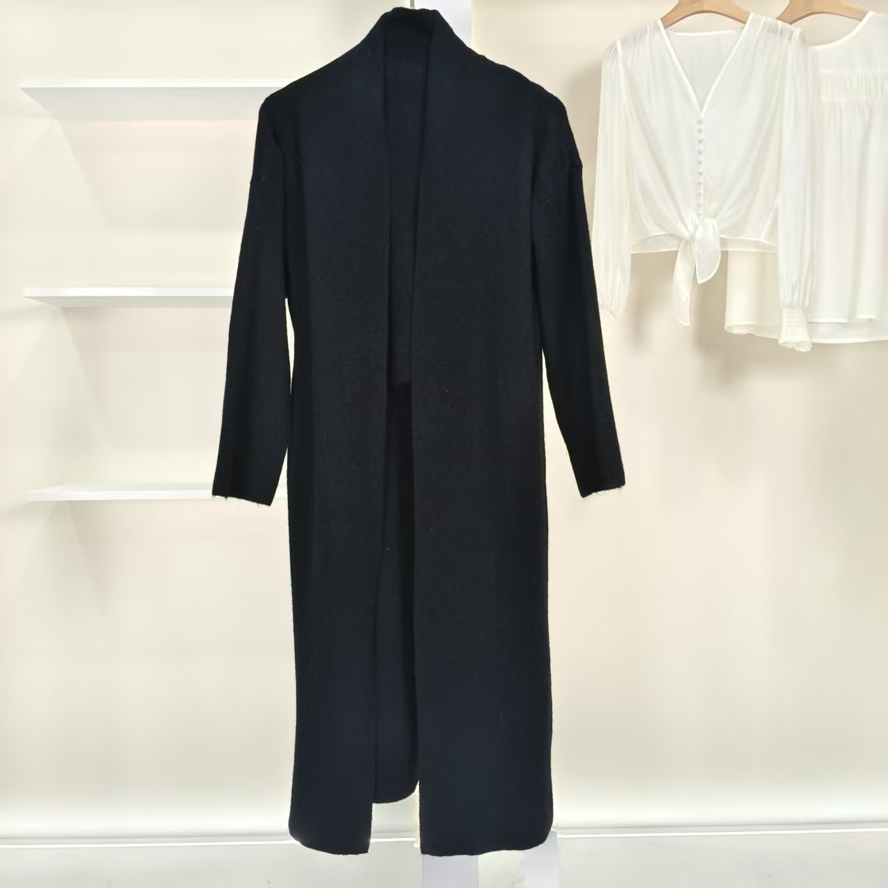麦迪尚品【朵颐之秀】50409249高领背心针织开衫套装春秋品牌撤柜