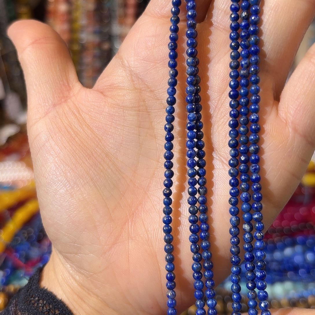 玛瑙/玉髓未镶嵌珠宝半成品青金卡3一条