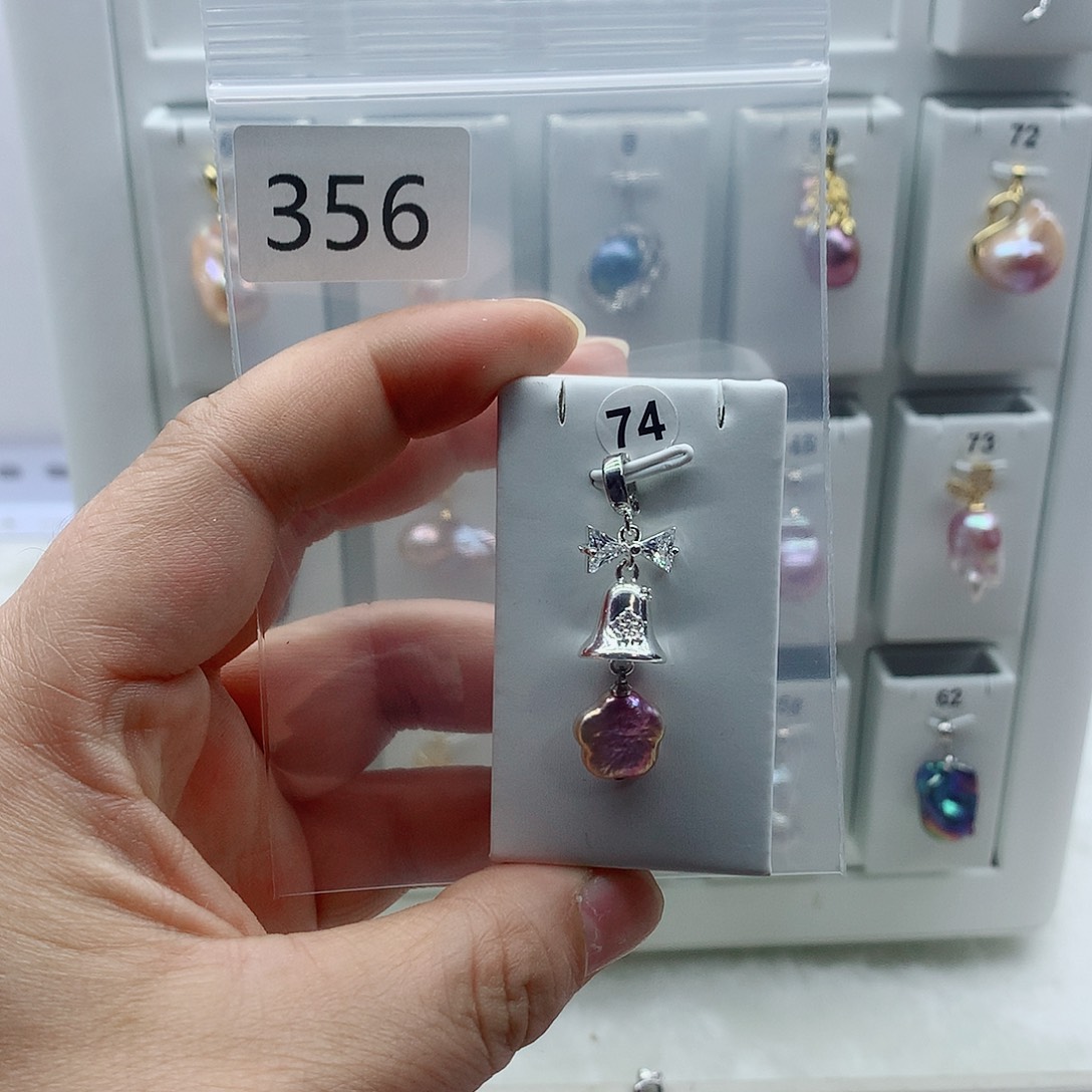 合金吊坠(不含链)淡水珍珠