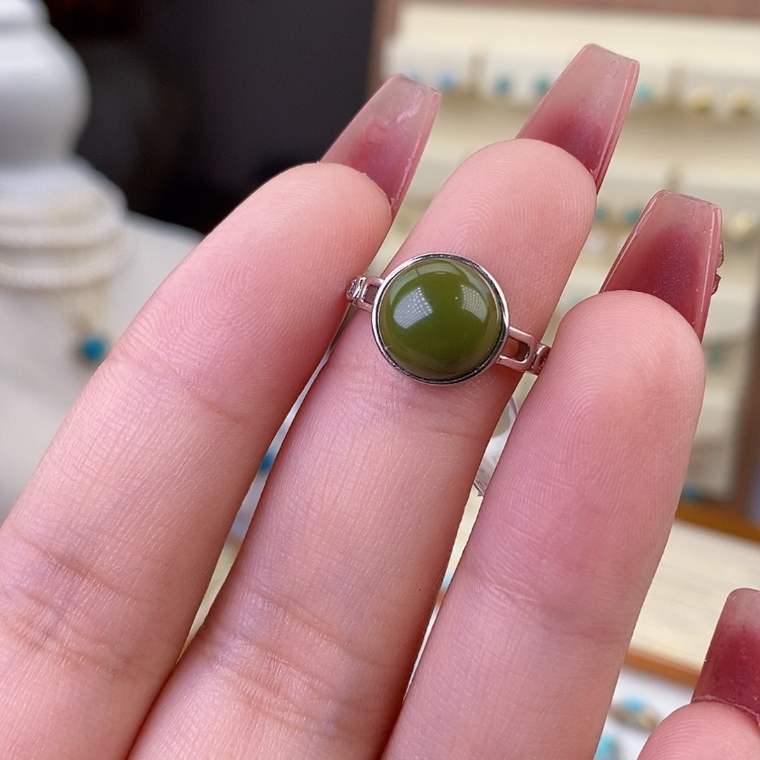 绿松石戒指银S925镶嵌