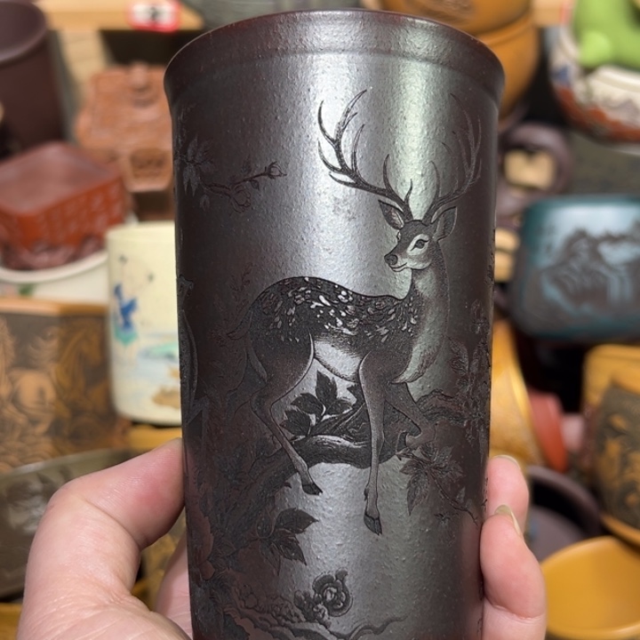 紫砂茶杯宜兴紫砂主人杯