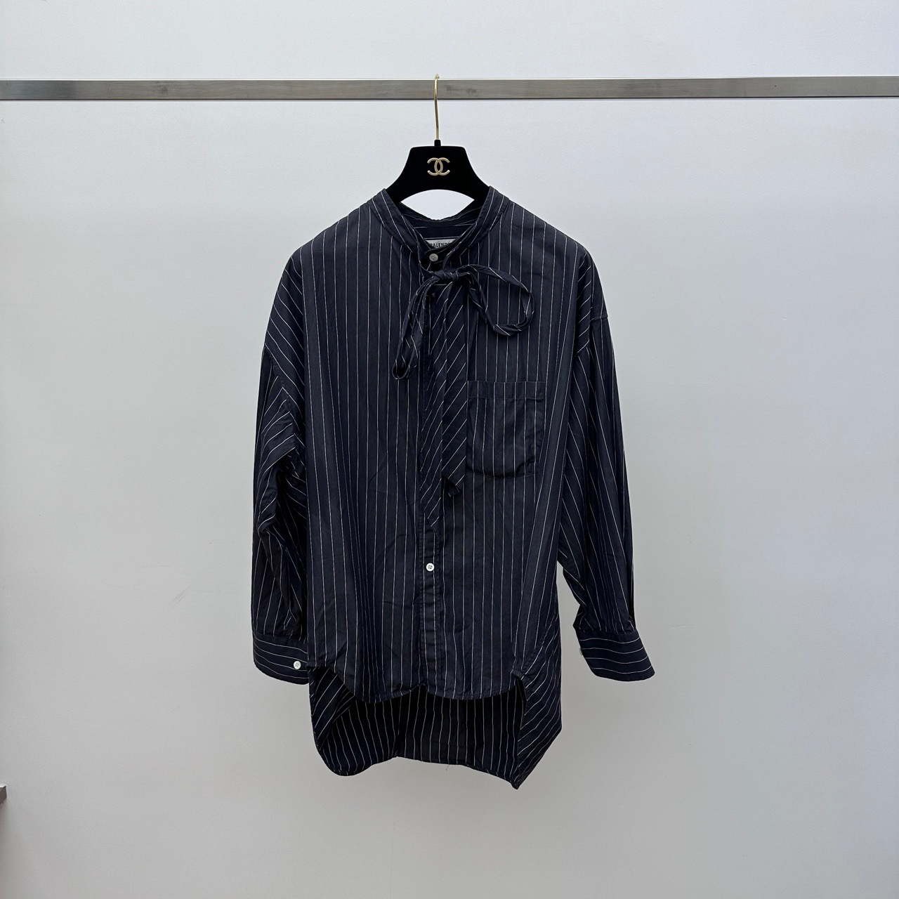 95新 Balenciaga/巴黎世家 条纹衬衫 36码 01149