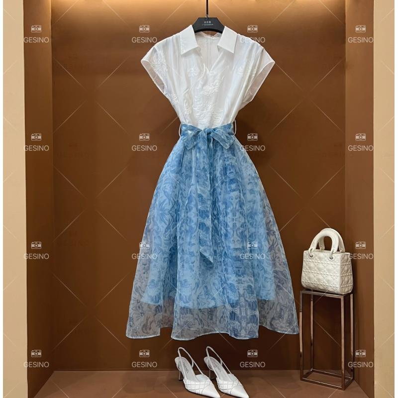 【露露】春夏丨设计师轻奢法式印花女士连衣裙CX-2024619
