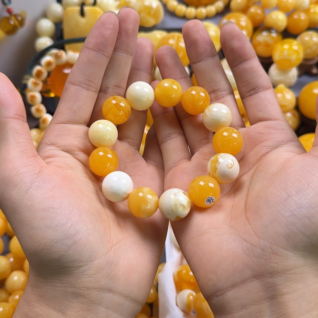 琥珀珠宝奇石未镶嵌多宝17mm