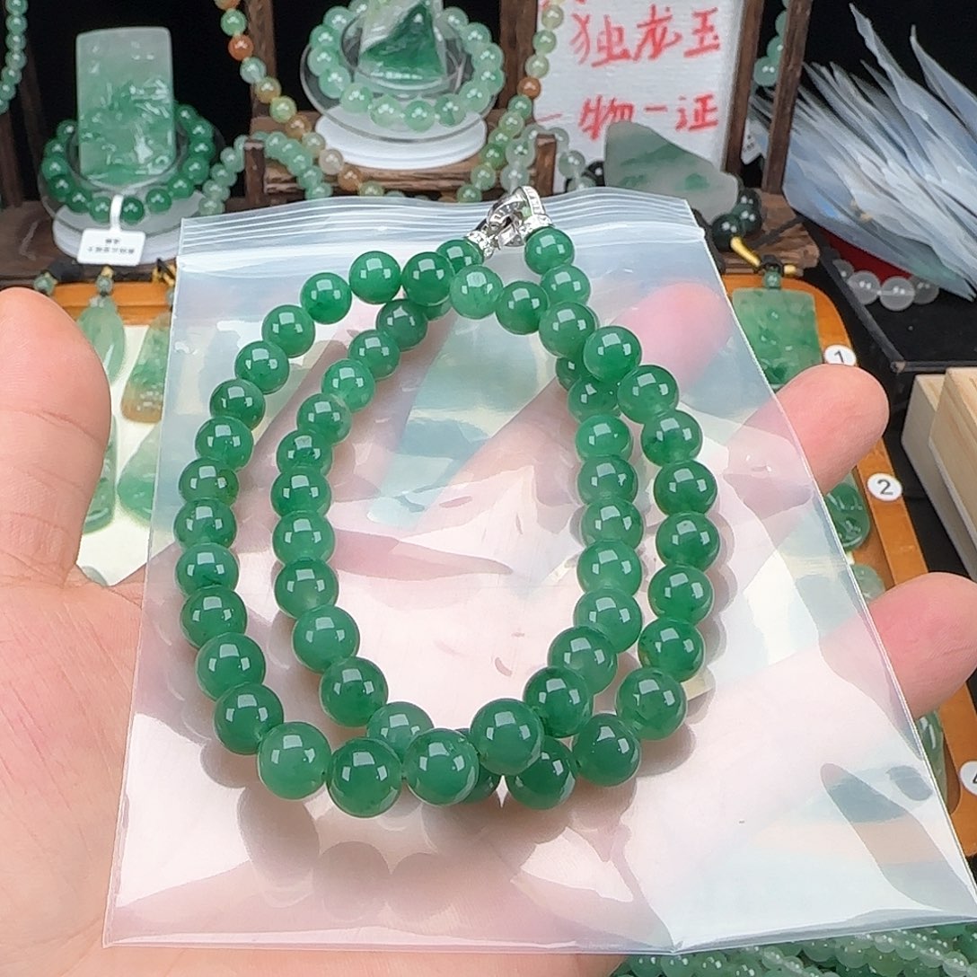 石英质玉项链银S925镶嵌天**姐