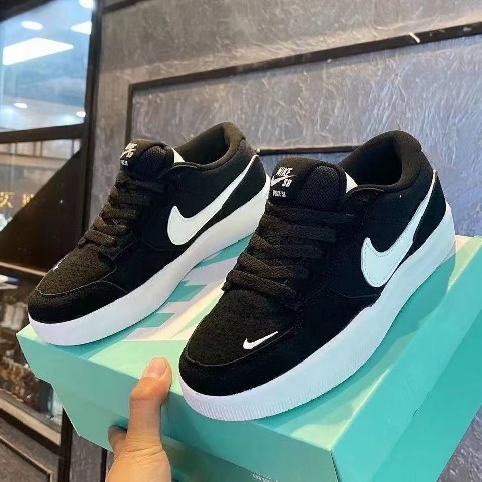 SBForce58男女ins风板鞋百搭休闲复古校园运动滑板鞋黑白低帮经典