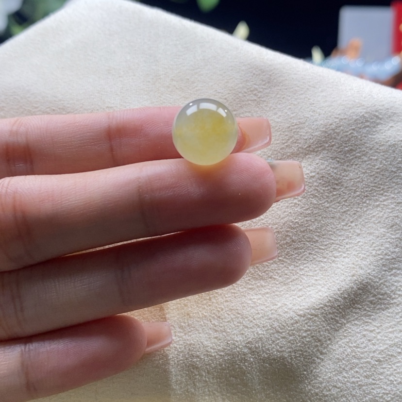【闪购商品】翡翠颈饰未镶嵌冰黄珠卡12.9