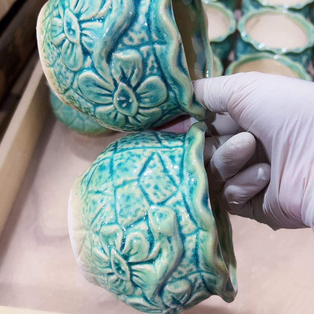 有孔，外贸尾单陶瓷花盆凑单10米包邮