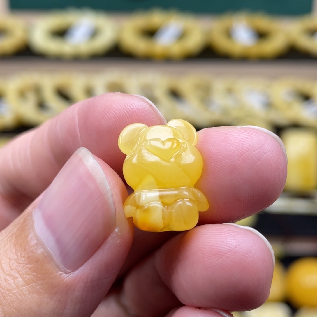 琥珀裸石未镶嵌琥珀蜜蜡