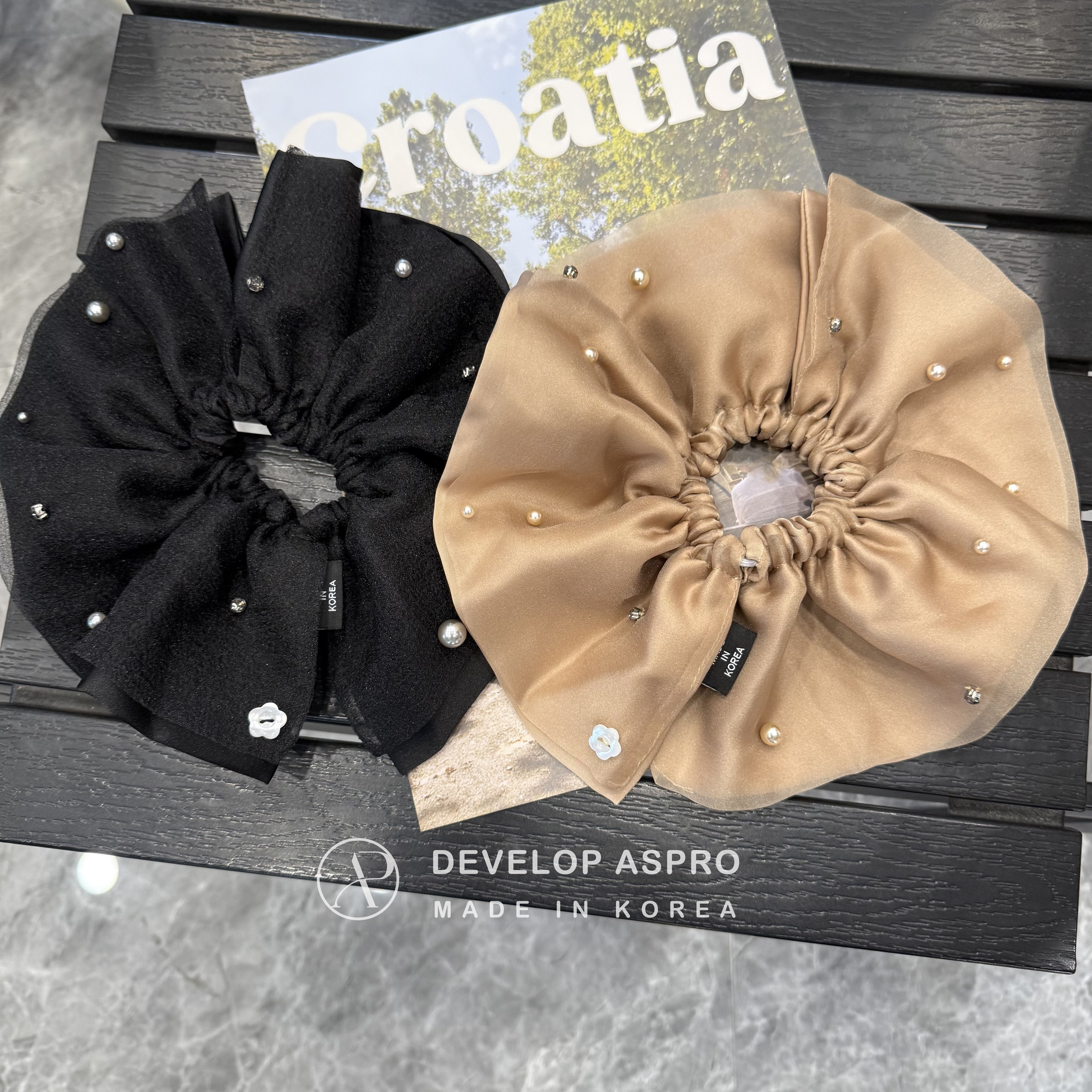 【现货 ASPRO原创设计款】韩国新款正品爆款减龄洋气大肠发圈AP70