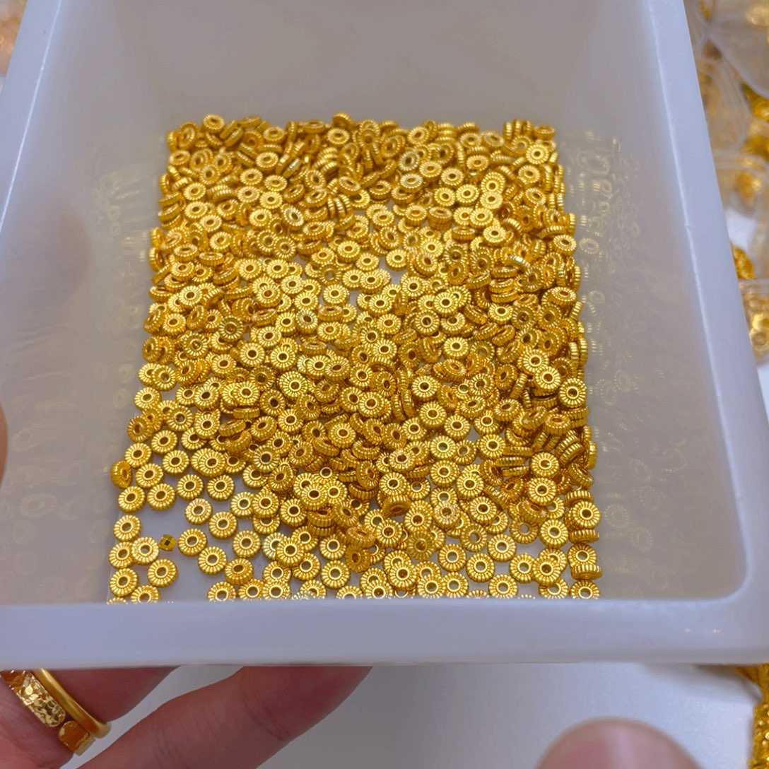 锆石铜合金花花隔片5mm10颗