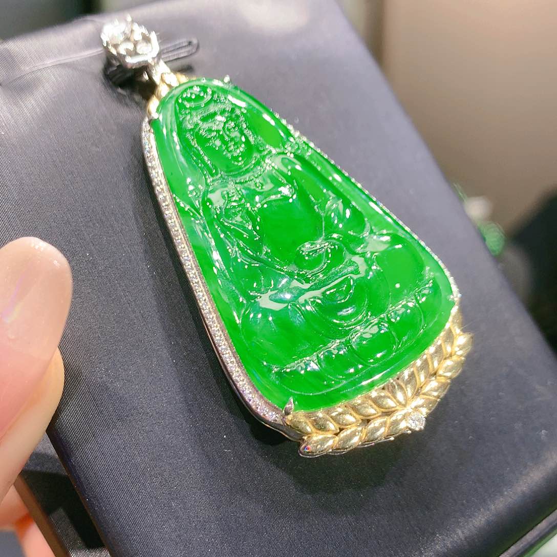 翡翠颈饰银S925镶嵌8甄选qj