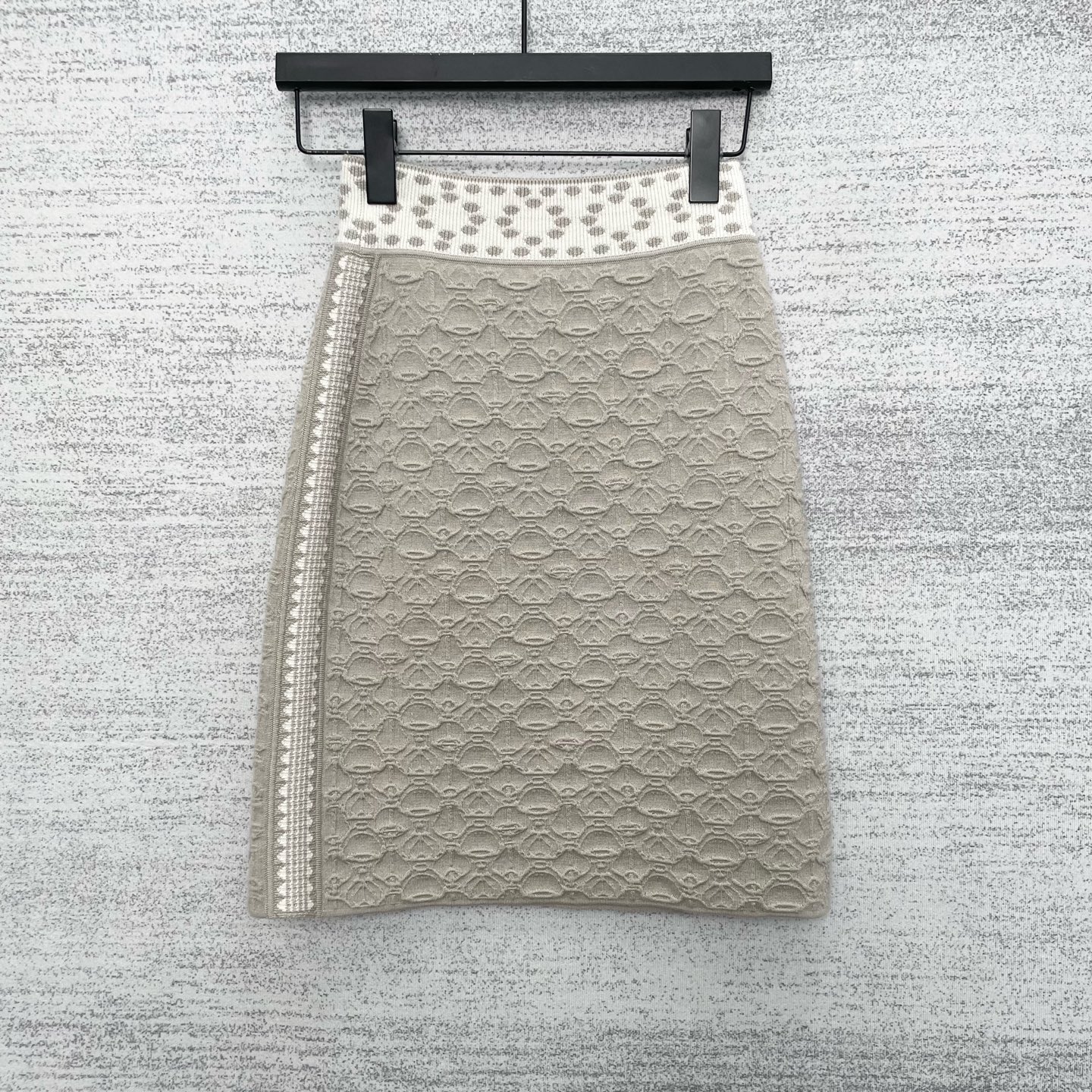 99新 Hermes/爱马仕 W118181/几何图案休闲短裙/34码