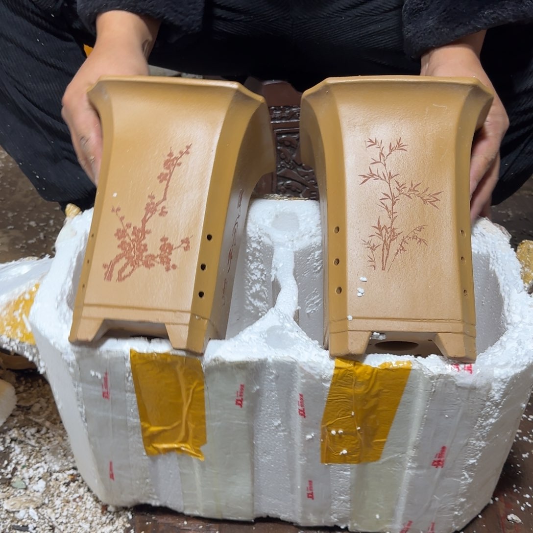 紫砂花盆瑕疵和瑕疵都